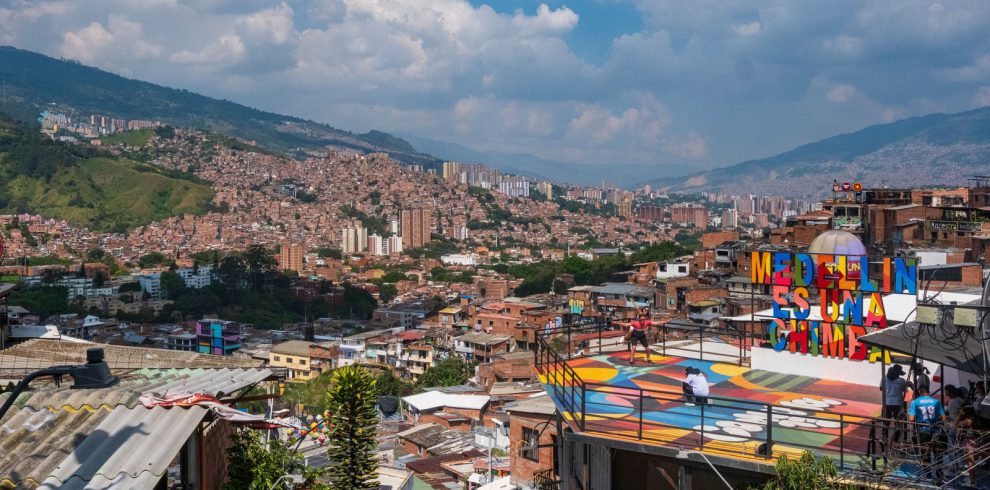 Vista panorámica de Medellín desde la Comuna 13
