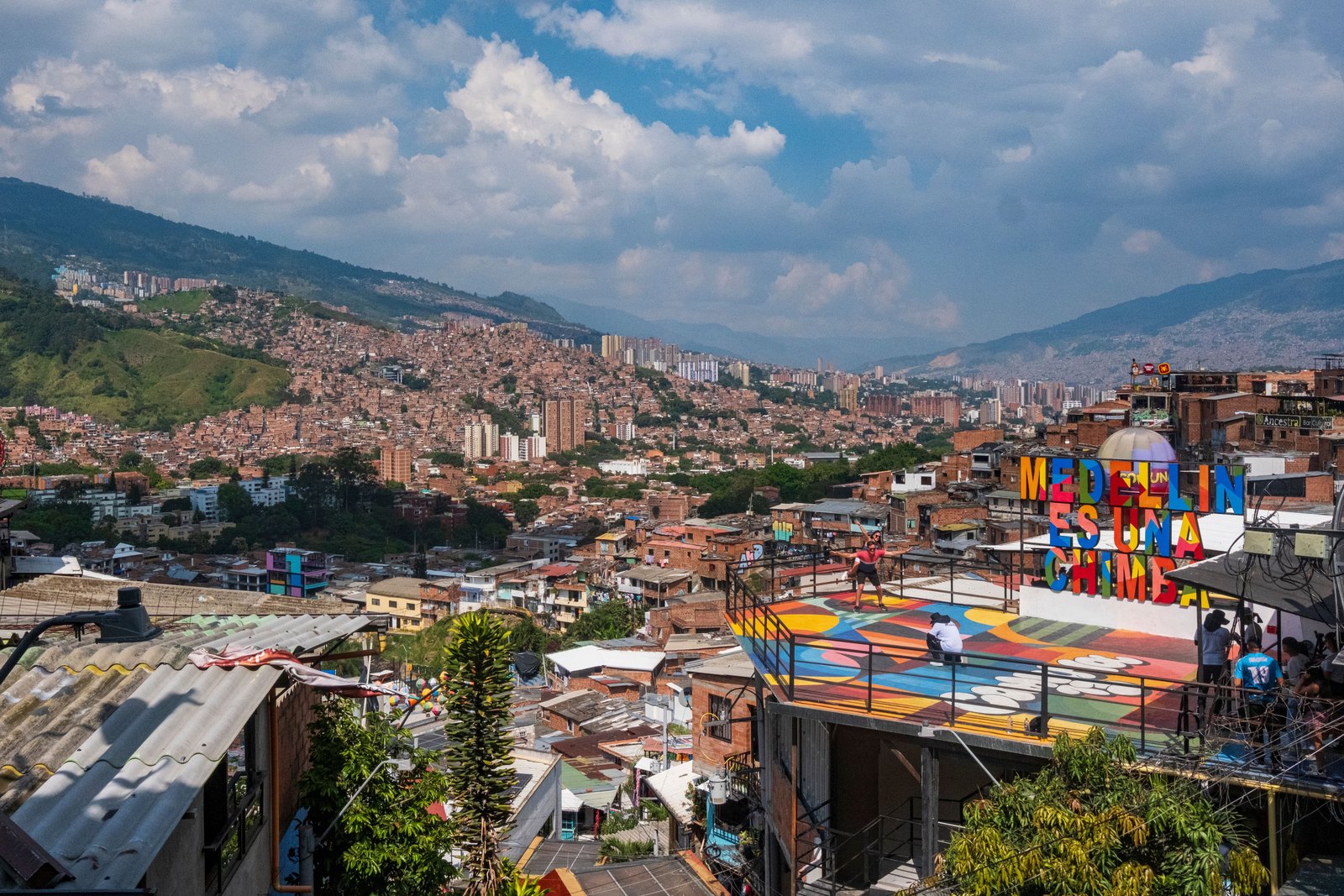 Vista panorámica de Medellín desde la Comuna 13